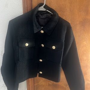 Alamia Pocket Tweed Gold Buttons Blazer